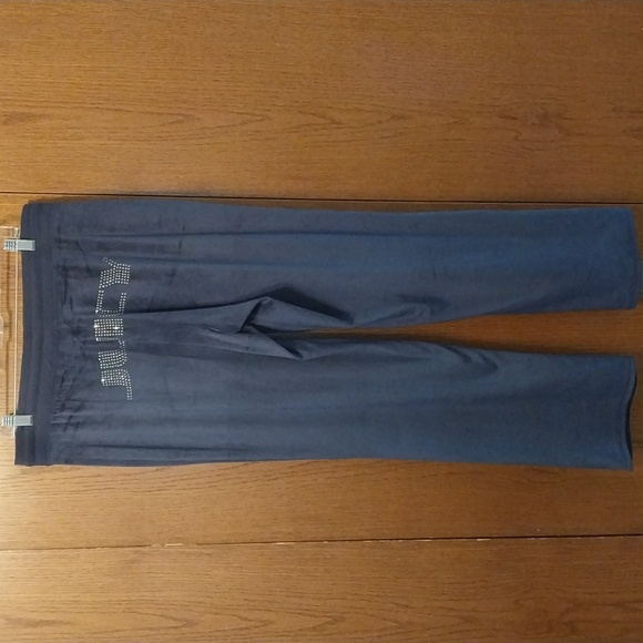 JUICY COUTURE RHINESTONE BLUE VELOUR LOUNGE SET size XL - Picture 9 of 9